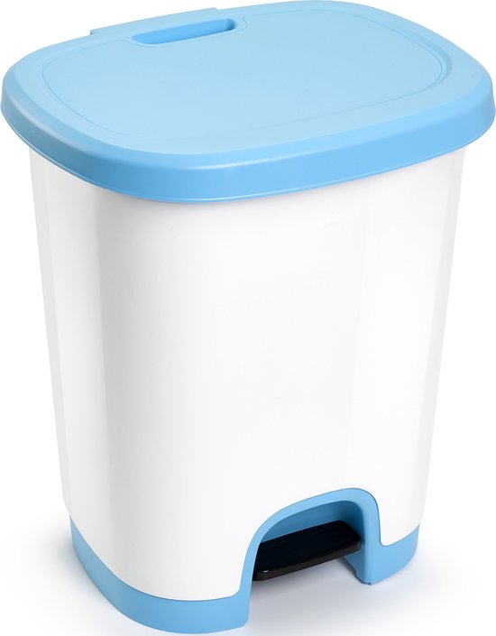 Poubelle demi-lune simplehuman CW1356 50L à pédale en plastique blanc Poubelle demi-lune simplehuman CW1356 50L à pédale en plastique blanc