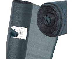 Springos Zichtbreeknet | Zichtdoek | Privacynet | Schaduwdoek | Rol 1,5 x 25 m | 90 %  Schaduw | 65g/m² | Groen