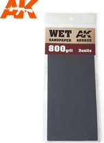 Wet Sandpaper 800 Grit. 3 Stuks - AK-Interactive - AK-9032