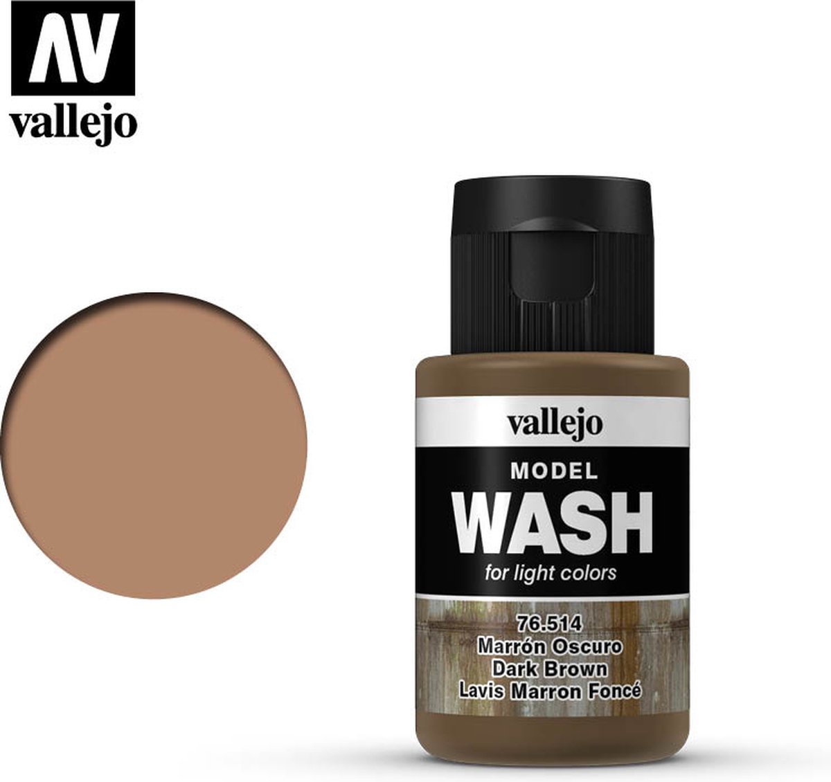 Model Wash Dark Brown - 35ml - Vallejo - VAL-76514