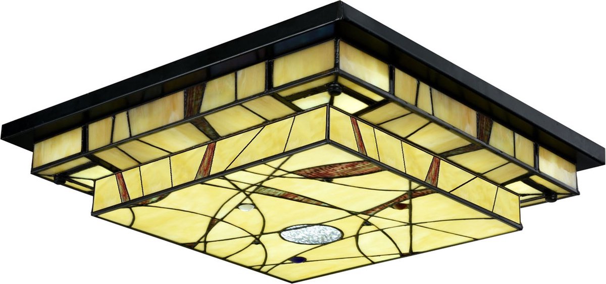 Tiffany Plafonnière Mission Style LED - Art Deco Trade - Coloured by Art