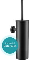 Homefy Toiletborstel met Houder- Toiletborstel Zwart - Extra Hygiënisch - Inclusief ophangsysteem - Zwart