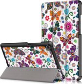 Lenovo Tab M8 Hoes - Mobigear - Tri-Fold Serie - Kunstlederen Bookcase - Butterflies - Hoes Geschikt Voor Lenovo Tab M8