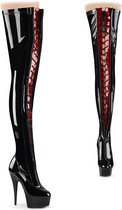 Cuissardes à plateforme Pleaser -42 Bottes femmes DELIGHT-3027 US 12 Zwart