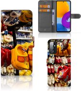 Magnet Case Geschikt voor Samsung Galaxy M52 Telefoonhoesje Klompen