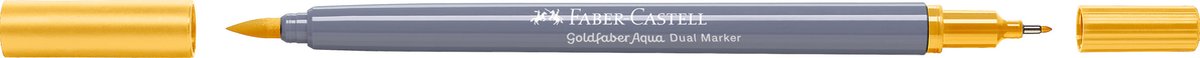Faber-Castell - Duo aquarelmarker Goldfaber - chroomgeel midden 208 - brush / 0,6mm - FC-164608