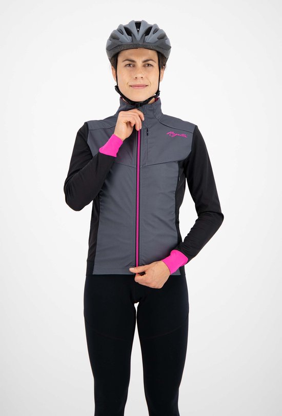 Rogelli Contenta Fietsjack Winter - Dames - Grijs, Zwart, Roze - Maat S