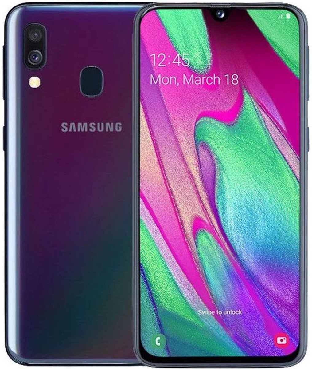 prioriteit Gezondheid olie Samsung Galaxy A40 - 64GB - Zwart | bol.com