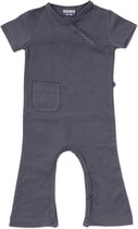 Silky Label jumpsuit glacier grey - korte mouw - maat 86/92 - grijs
