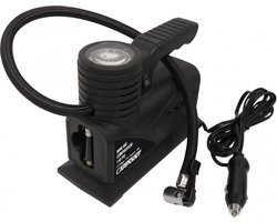 Carpoint Luchtcompressor – 12 Volt - Analoge manometer – Maximaal 150PSI of 10.3 Bar – Inclusief adapters - Voor auto-, motor-, en fietsbanden - Voor opblaasbaar speelgoed & ballen