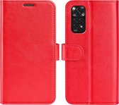 Xiaomi Redmi Note 11 - Note 11S Hoesje - MobyDefend Wallet Book Case (Sluiting Achterkant) - Rood - GSM Hoesje - Telefoonhoesje Geschikt Voor Xiaomi Redmi Note 11 - Xiaomi Redmi Note 11S