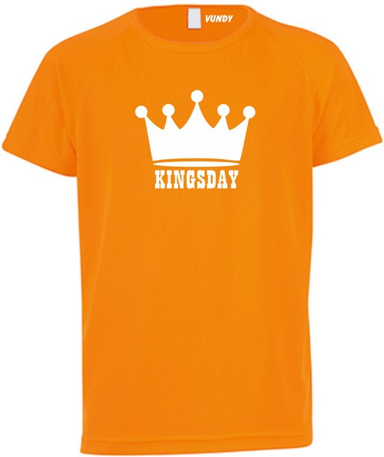 T-shirt kinderen Kingsday | Koningsdag kleding kinderen | oranje shirt | Oranje | maat 140