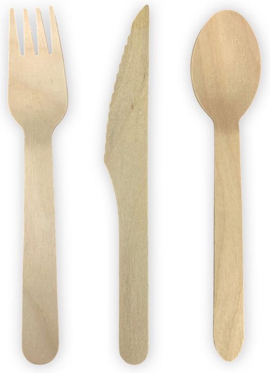 Pomebio - Houten Bestek 150 stuks 