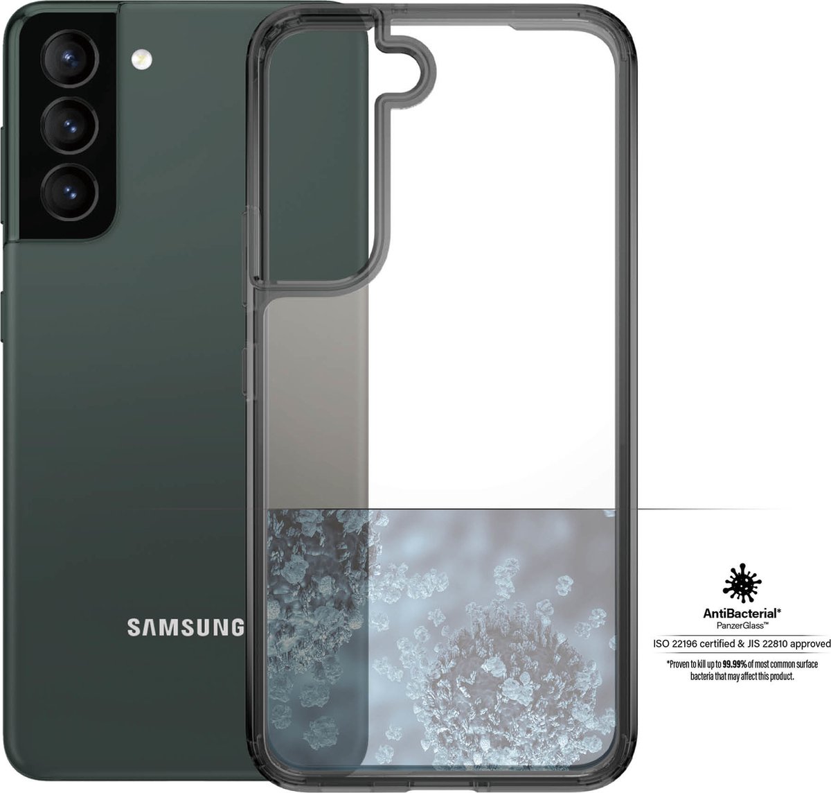 PanzerGlass HardCase Samsung Galaxy S22 Plus Hoesje Transparant Zwart