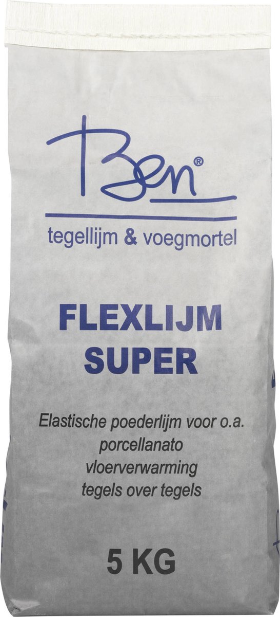 Ben Flexlijm Super 5 KG - Grijs - voor Wand en Vloer