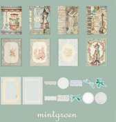 Papier En Stickerset 30 Delig - Mintgroen - Q004 - Transparante Venster Stickers, Decoratie Papier En Stickers, Voor Bullet Journal Of Scrapbook - Kaarten Maken - Hobby Papier Set