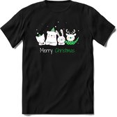 Christmas Buddy Kerst T-shirt | Groen | Jongens / Meisjes | Grappige Foute kersttrui Shirt Cadeau | Kindershirt | Leuke Elf, Rendier, Kerstboom en Kerstballen Ontwerpen. Maat 146