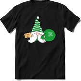 Kerstkabouter Buddy Kerst T-shirt | Groen | Jongens / Meisjes | Grappige Foute kersttrui Shirt Cadeau | Kindershirt | Leuke Elf, Rendier, Kerstboom en Kerstballen Ontwerpen. Maat 1