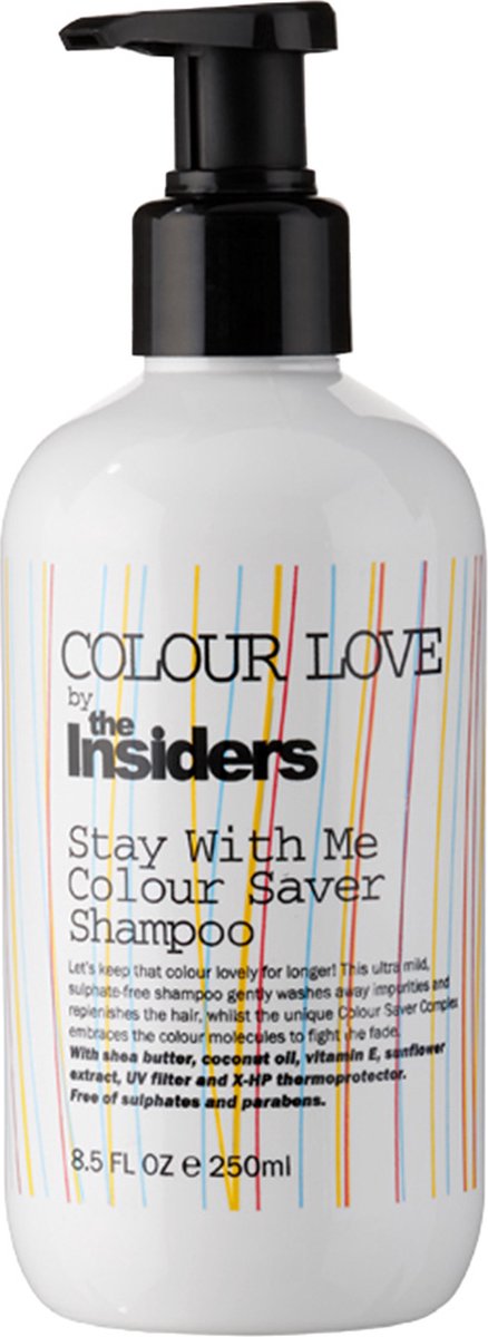 The Insiders Stay With Me Colour Saver Shampoo 250 ml - Normale shampoo vrouwen - Voor Alle haartypes
