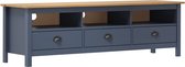 vidaXL Tv-meubel Hill Range 158x40x47 cm massief grenenhout grijs