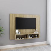 Tv-wandmeubel 120x23,5x90 cm spaanplaat sonoma eikenkleurig