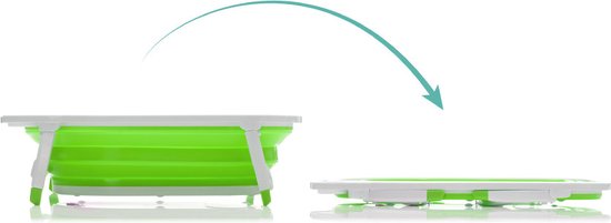 Zavelo - Opvouwbaar Badje Baby Groen/Wit - Babybadje - Peuterbadje - 0 tot 3 jaar
