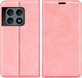 Cazy OnePlus 10 Pro Hoesje - Portemonnee Book Case - Kunstleer - Roze