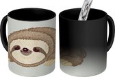 Magische Mok - Foto op Warmte Mok - Kindertekening van een slapende luiaard - 350 ML - Uitdeelcadeautjes