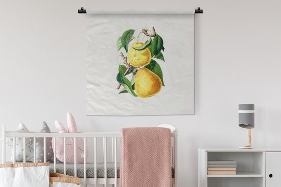Tapisserie - Tapisserie - Poires - Feuilles - Nourriture - 90x90 cm - Tapisserie