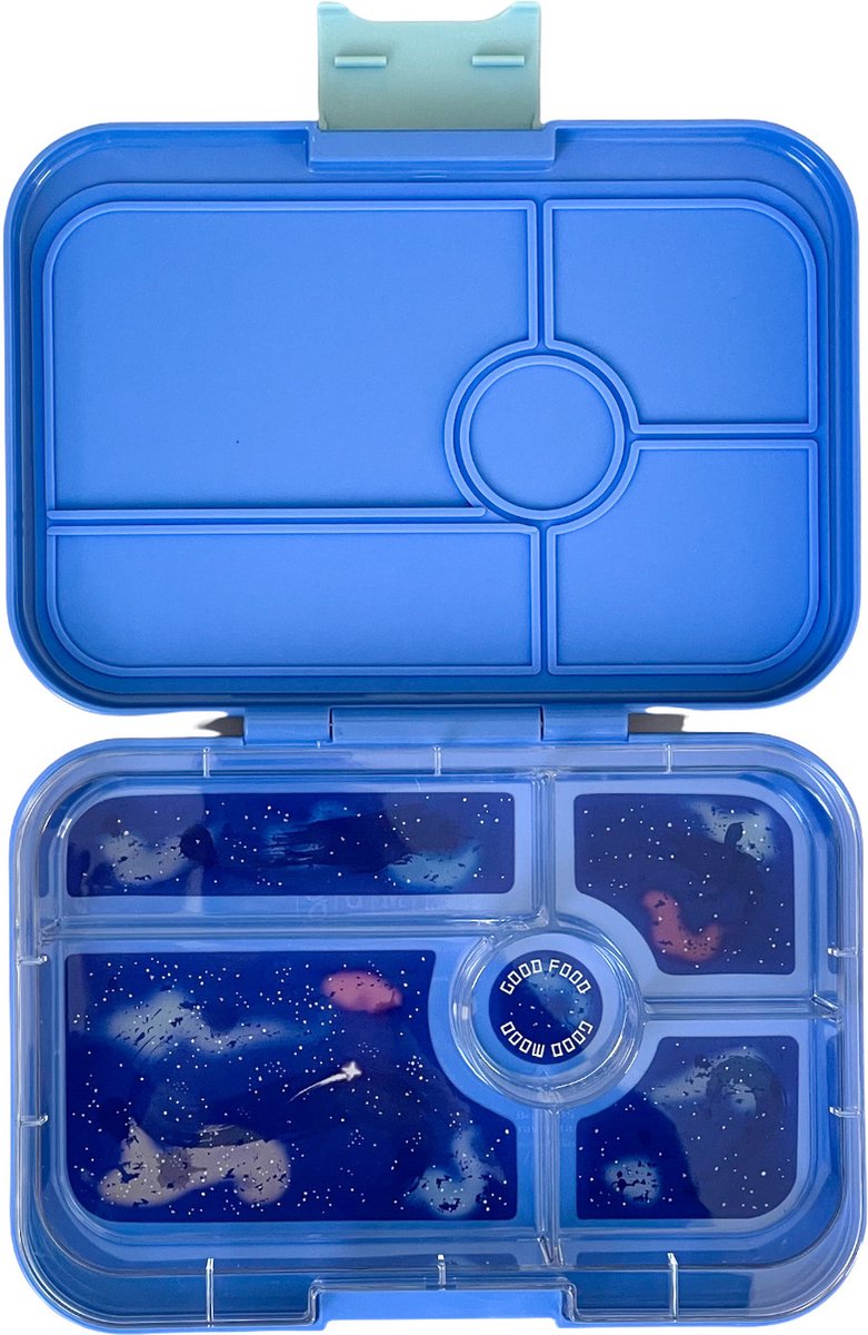 Yumbox Tapas XL - lekvrije Bento box lunchbox - 5 vakken - True Blue / Galaxy tray