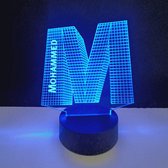 3D LED Lamp - Letter Met Naam - Mohammed