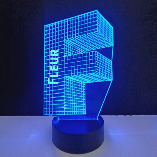 3D LED Lamp - Letter Met Naam - Fleur