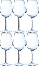 6x Luxe wijnglazen voor witte wijn 270 ml - 27 cl - Witte wijn en rose glazen - Wijn drinken - Wijnglazen van glas