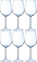 Bol.com 6x Luxe wijnglazen voor witte wijn 270 ml - 27 cl - Witte wijn en rose glazen - Wijn drinken - Wijnglazen van glas aanbieding