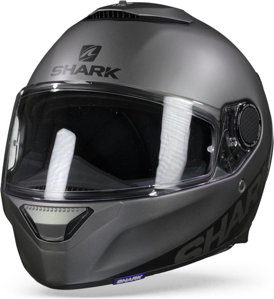 SHARK SPARTAN 1.2 BLANK Motorhelm integraalhelm Mat Antraciet Mat - Maat S