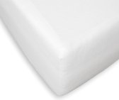 Briljant Home - Hoeslaken voor Topdekmatras - Percal katoen - Wit - Lits-jumeaux - 180x210/220 cm