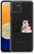 Telefoon Hoesje Geschikt voor Samsung Galaxy A03 Hoesje met Tekst i Can