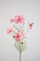 Kunstbloem Cosmos - topkwaliteit decoratie - Paars - zijden tak - 77 cm hoog