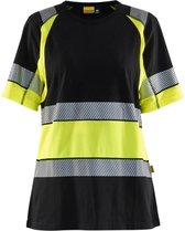 Blaklader 3410-1030 hirt High Vis - Zwart/High Vis Geel - XS