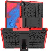 Lenovo Tab K10 Hoes Hybride Back Cover met Kickstand Rood