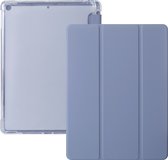 iPad Air 3 (2019) 10.5 Hoes - iPad Air 2019 (3e generatie) Case - Paars - Clear Back Folio iPad Air Cover met Apple Pencil Opbergvak - Hoesje voor Apple iPad Air 3e Generatie (2019