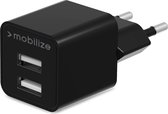 Mobilize Dual USB Oplader Power Delivery 24W - Zwart