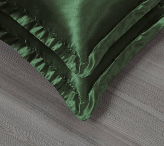 Satijnen kussensloop voor haar en huid zijden kussensloop, 2 stuks zijden kussensloop voor haar en huid, zijden kussensloop, kant enkelzijdige zijden kussensloop, pure zijden kussensloop-Jade_Green_2030_inch