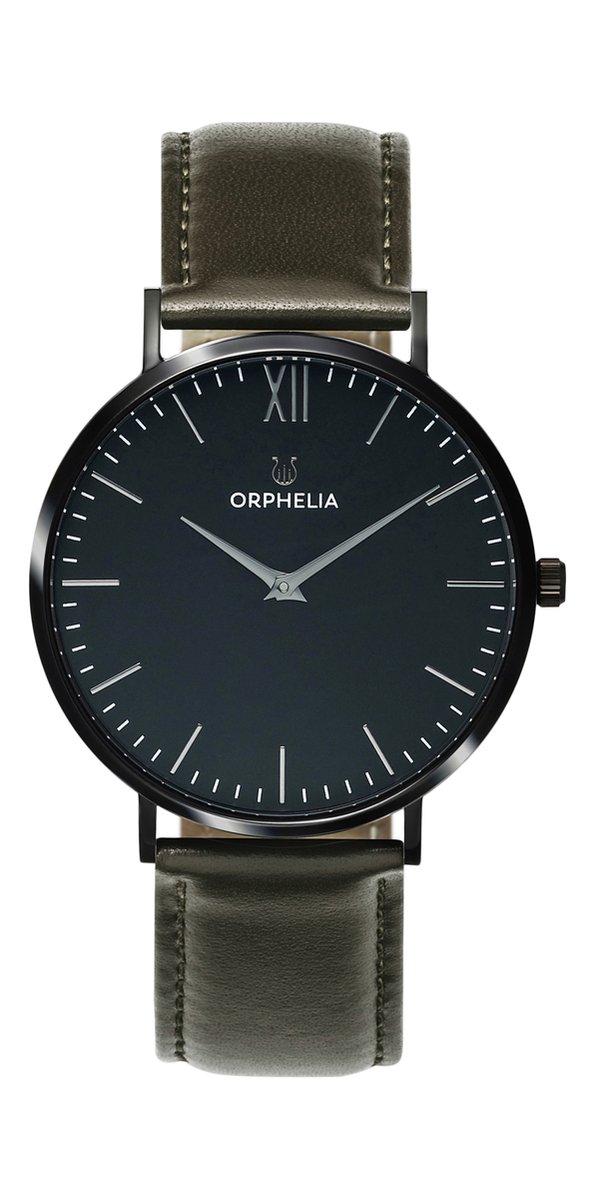 Orphelia Blackline OR61801 Horloge - Leer - Groen - Ø 41 mm