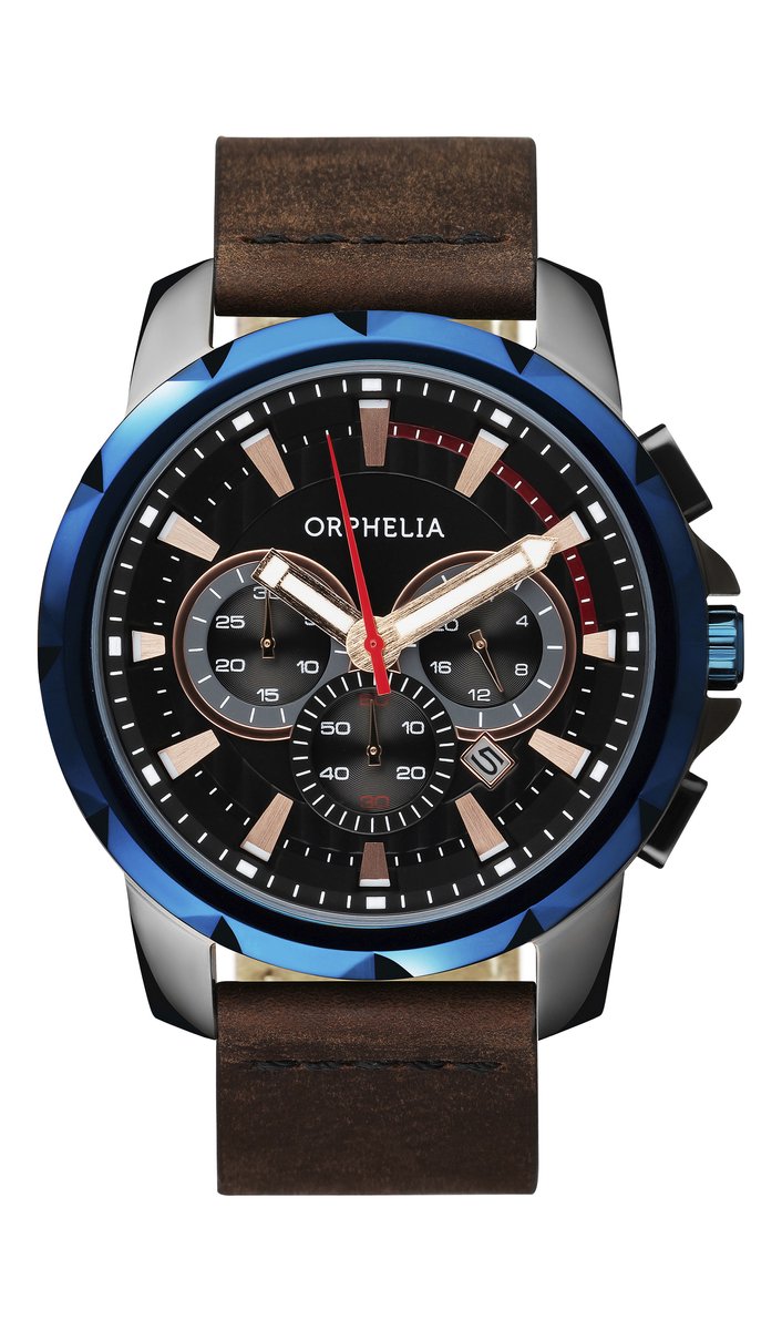 ORPHELIA Five senses OR81501 - Horloge - Ø 49 mm - Leer