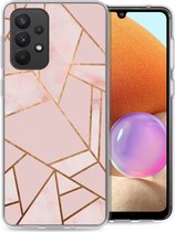 iMoshion Design voor de Samsung Galaxy A33 hoesje - Grafisch Koper - Roze / Goud