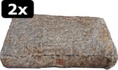 2x LIGKUSSEN GRIZZLY BROWN 100X70CM