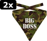 2x - BANDANA HOND BIG BOSS 16-20CM