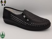 Franken dames mocassin, F114 Zwart, Maat 38