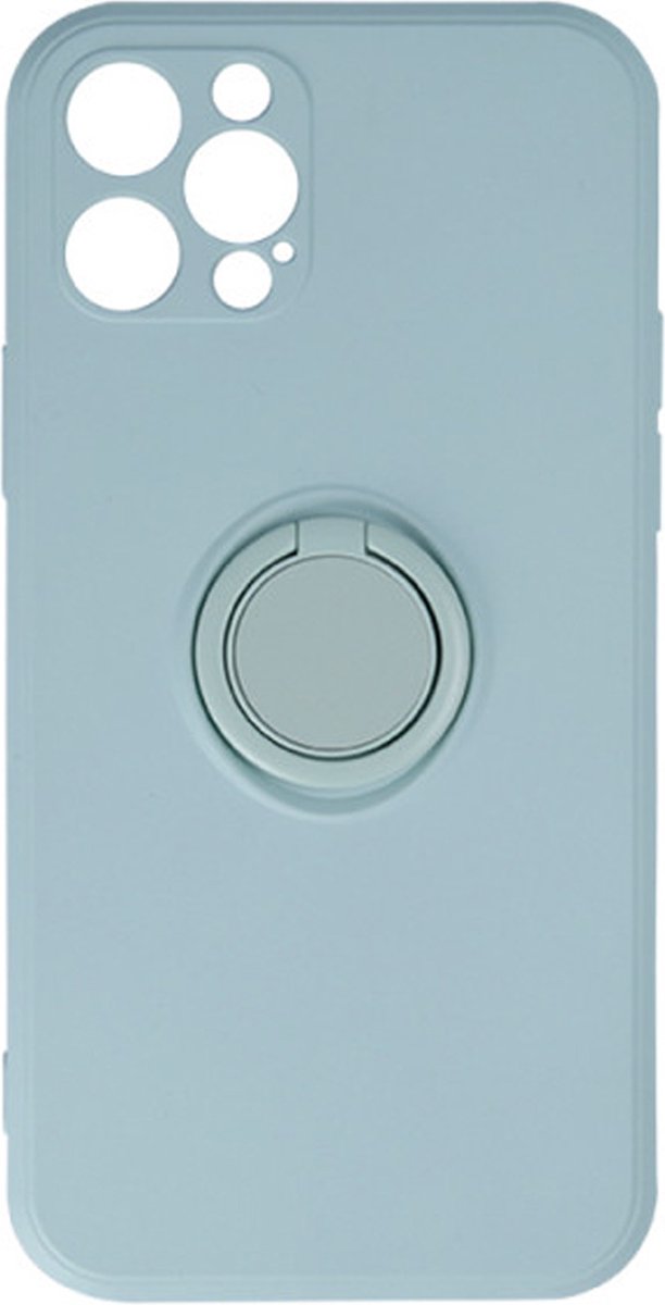 MM&A Ring Vingergreep Back Cover Case Hoesje geschikt voor Apple iPhone 13 - Groen – Polycarbonaat – TPU – Harde Plastic - Schokabsorberend - Schokbestendig – met Stand